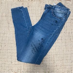 Blue Washed Denim w Graffiti